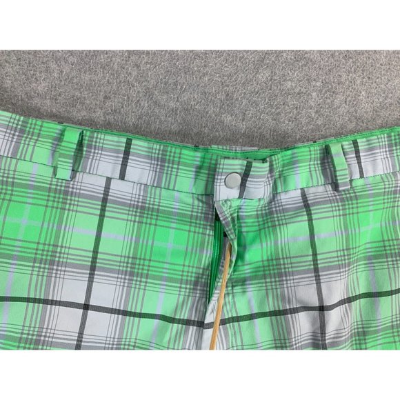 Nike Tour Performance Plaid‎ Dri Fit Golf Shorts (Men's 38) Green - Picture 2 of 11